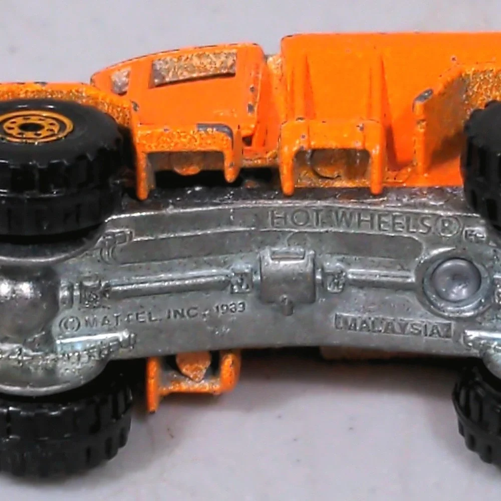 Vtg Hot Wheels Dump Truck‎ Orange 1983 Mattel Diecast Construction Toy Vehicle